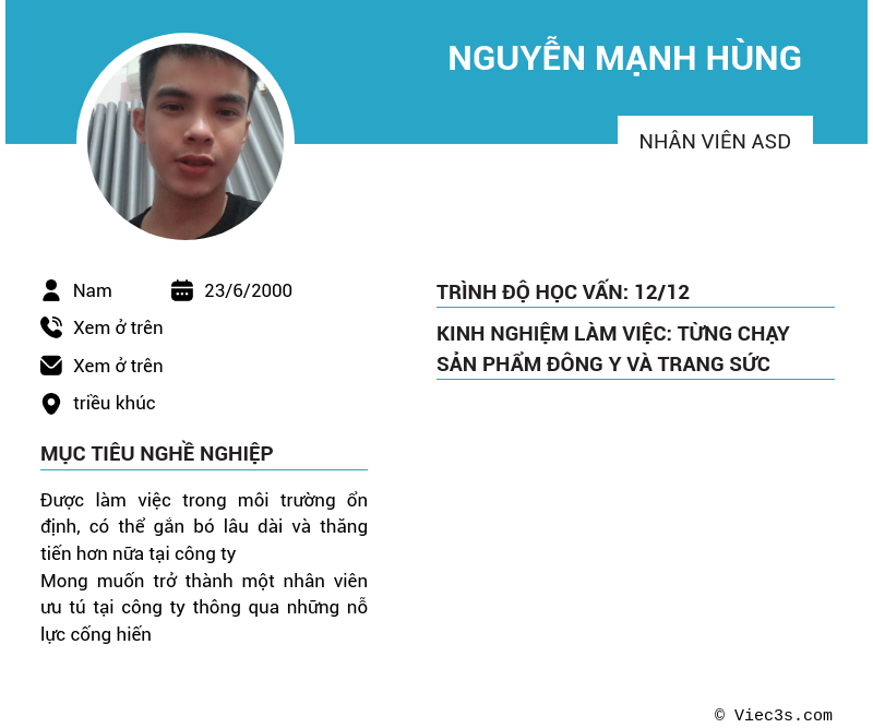 CV ứng viên