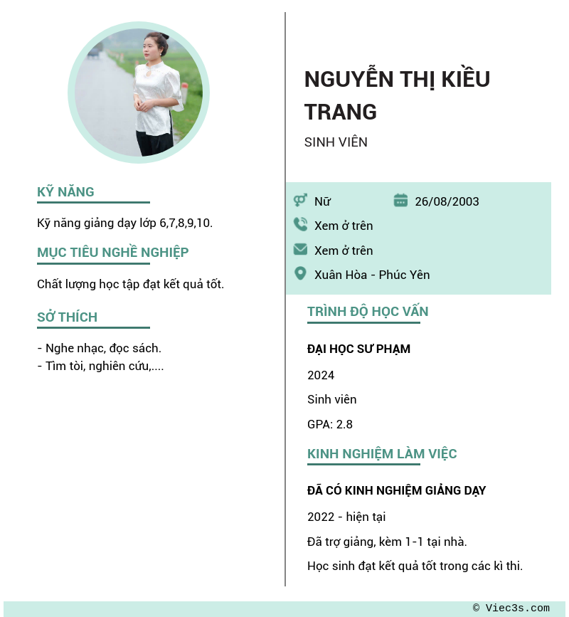 CV ứng viên