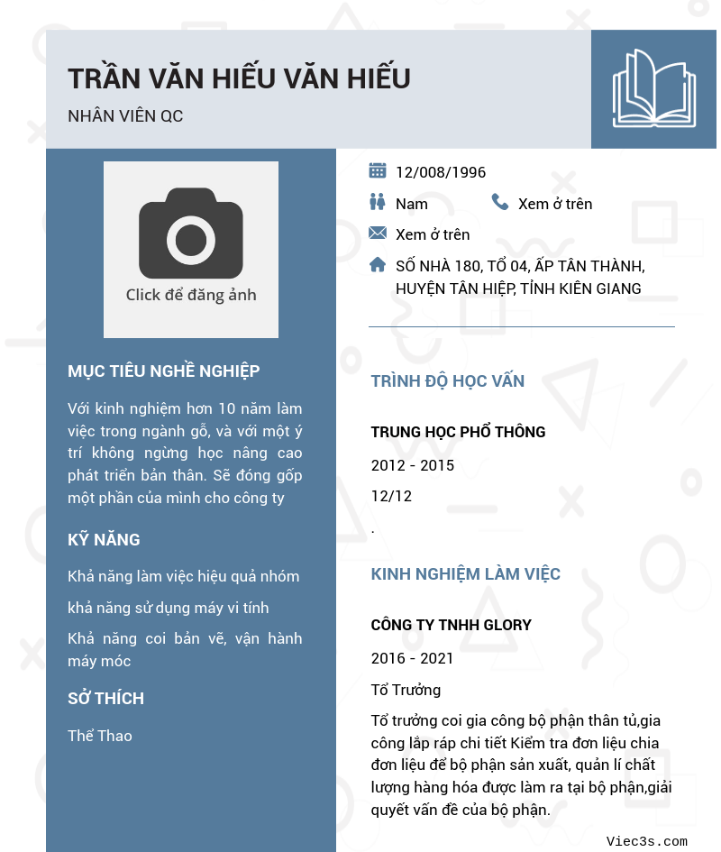 CV ứng viên