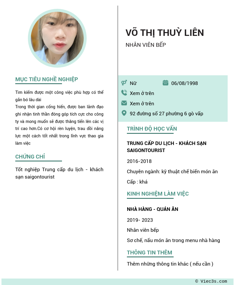 CV ứng viên