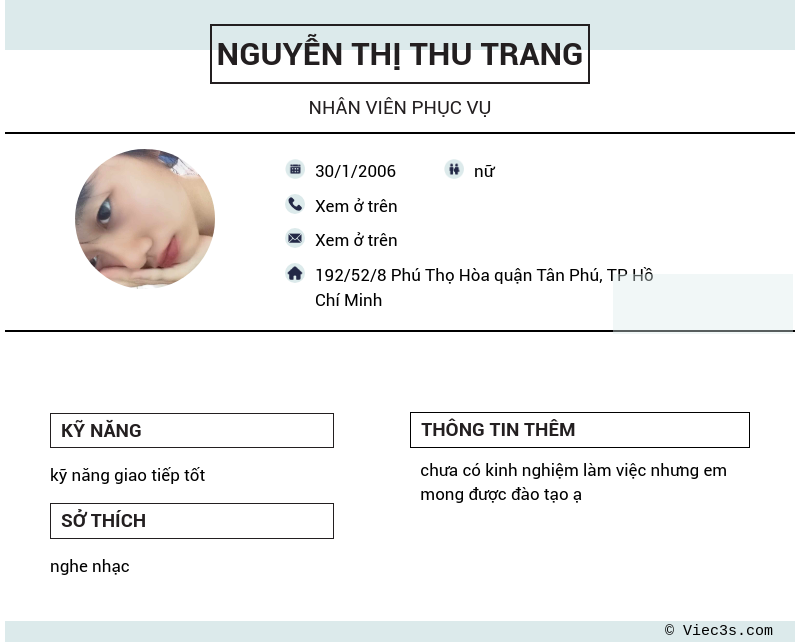 CV ứng viên