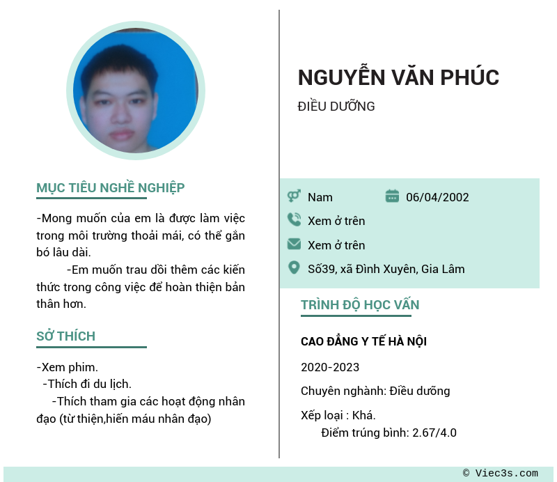 CV ứng viên