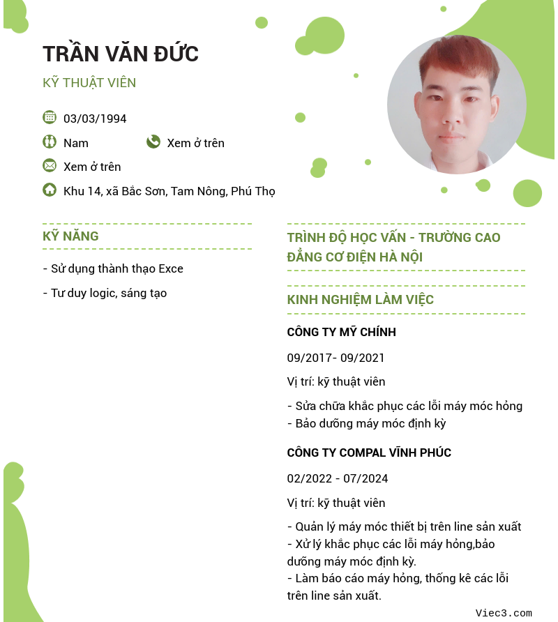 CV ứng viên