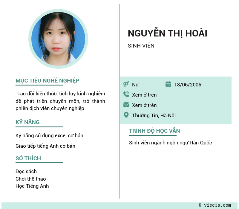 CV ứng viên