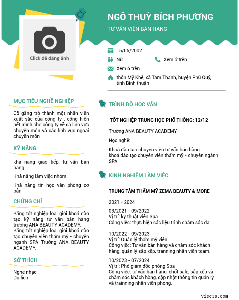 CV ứng viên