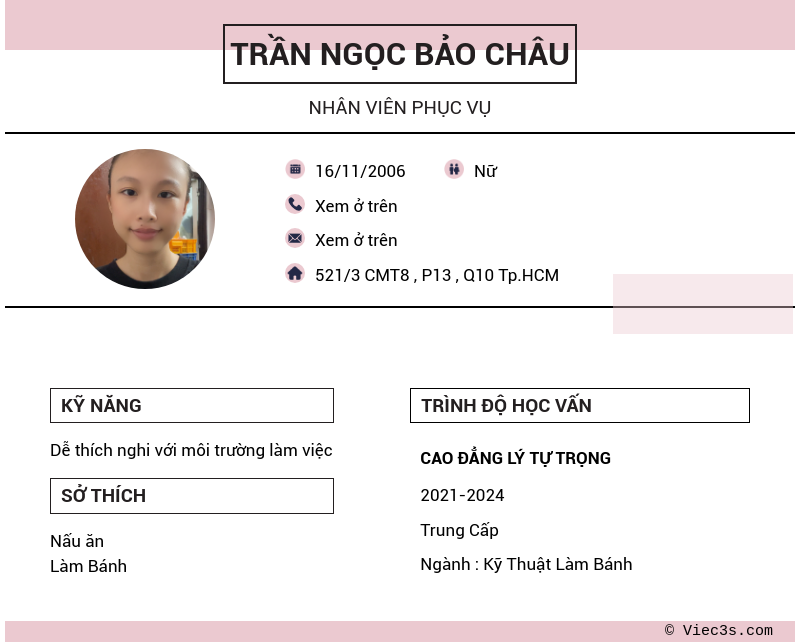 CV ứng viên