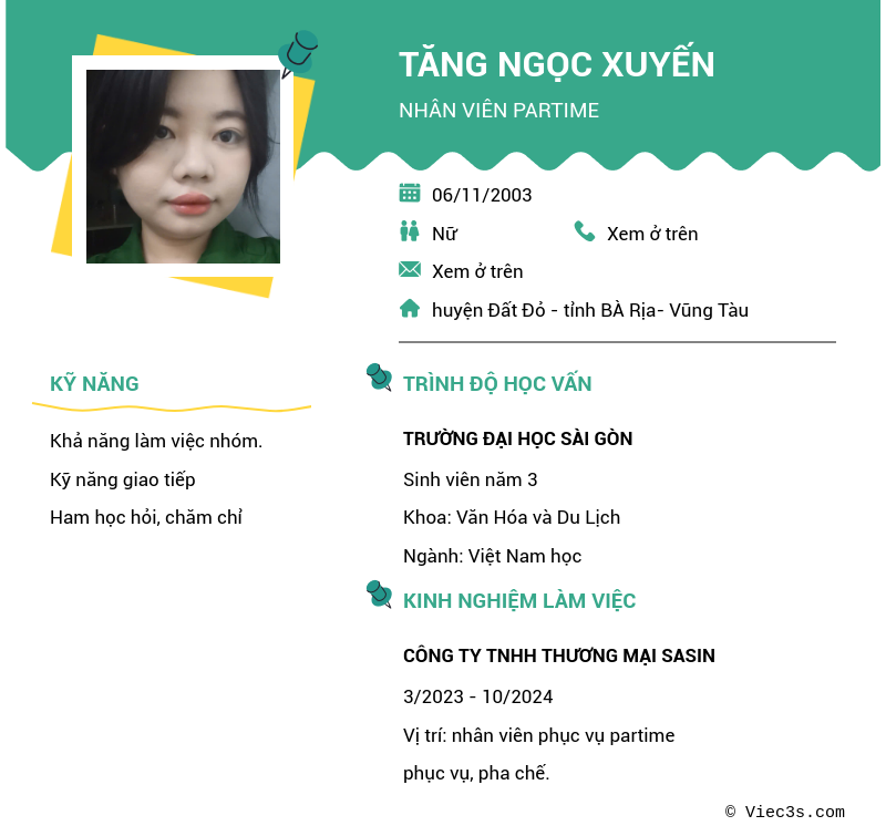 CV ứng viên