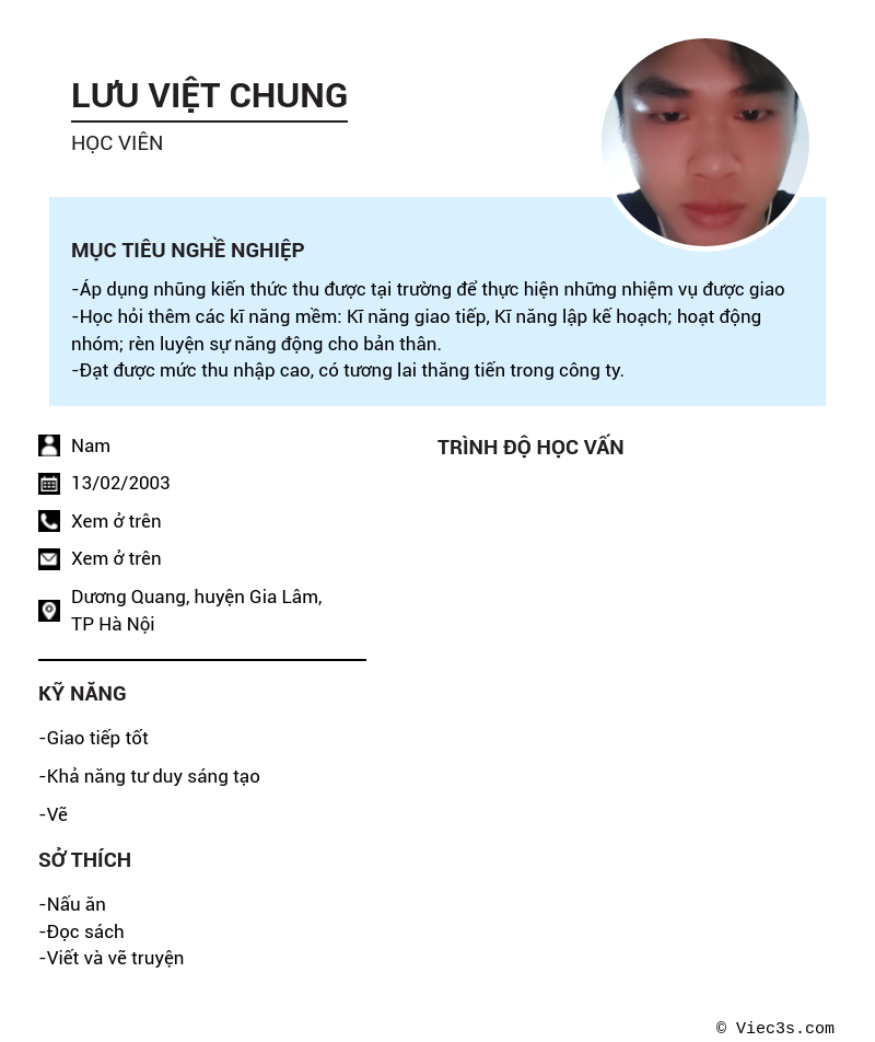 CV ứng viên