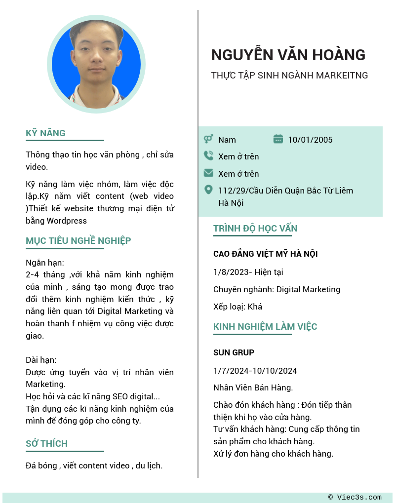 CV ứng viên