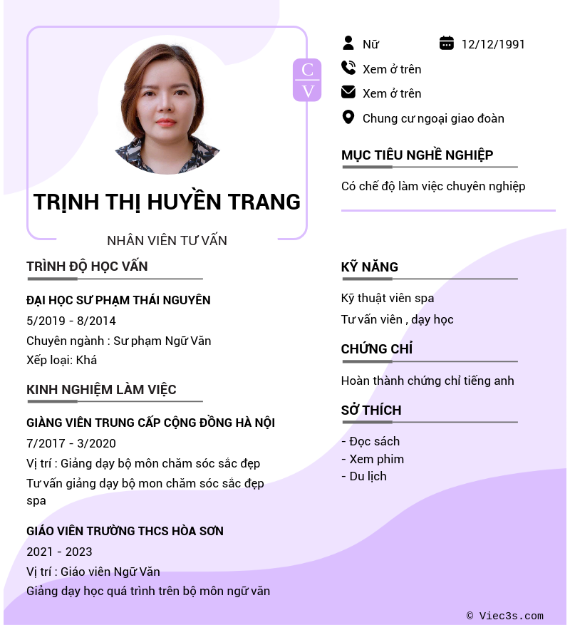 CV ứng viên