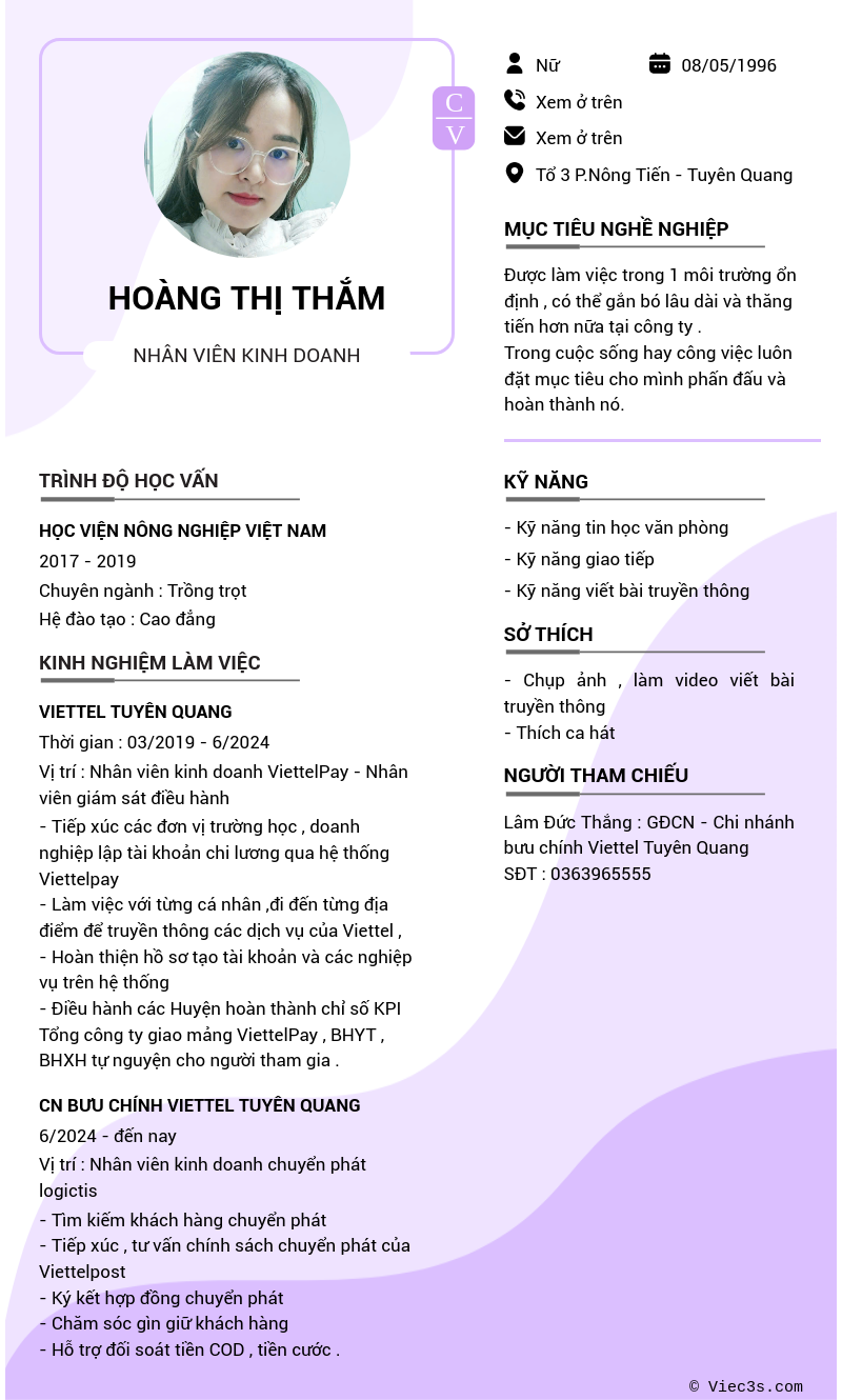 CV ứng viên