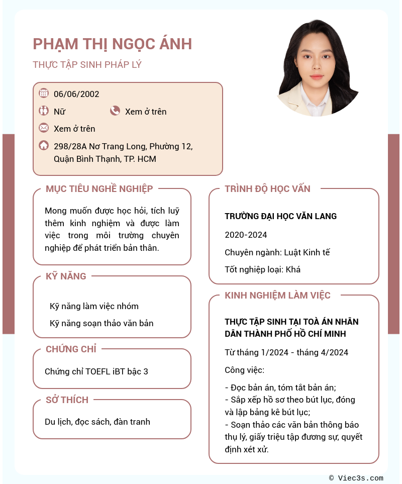 CV ứng viên