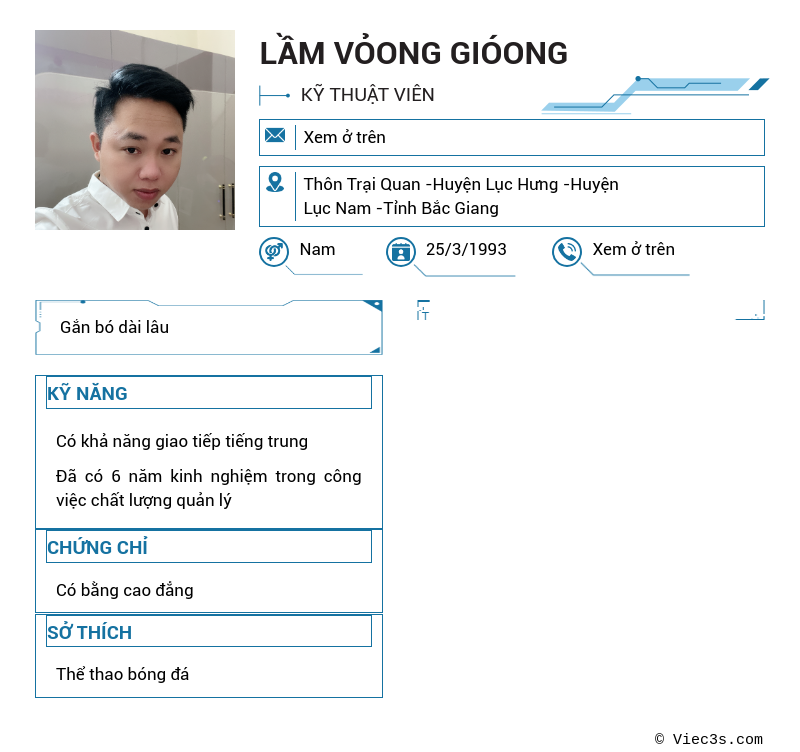 CV ứng viên