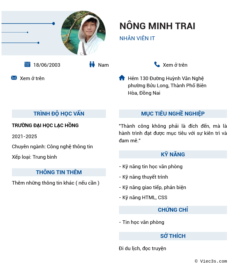 CV ứng viên