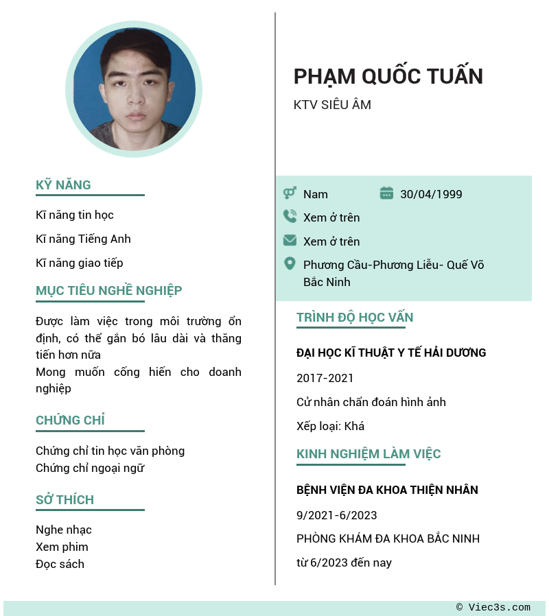 CV ứng viên