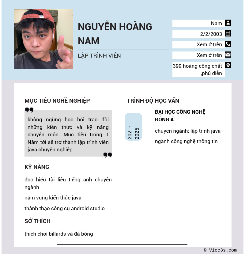 CV ứng viên