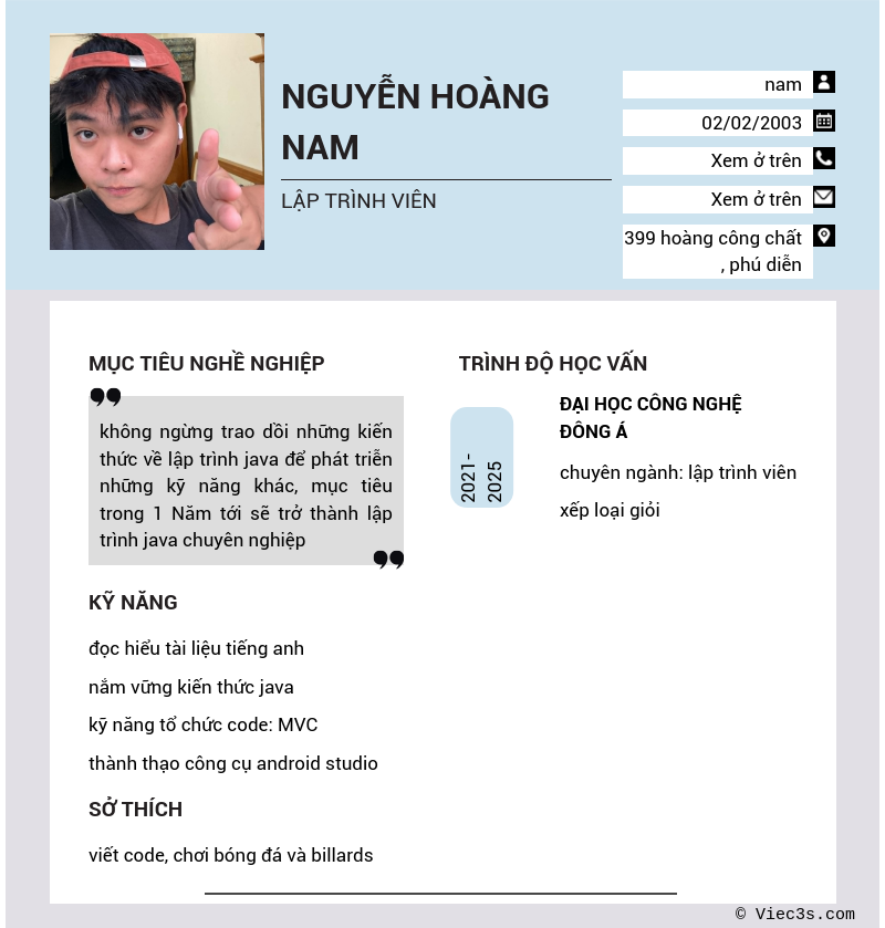 CV ứng viên