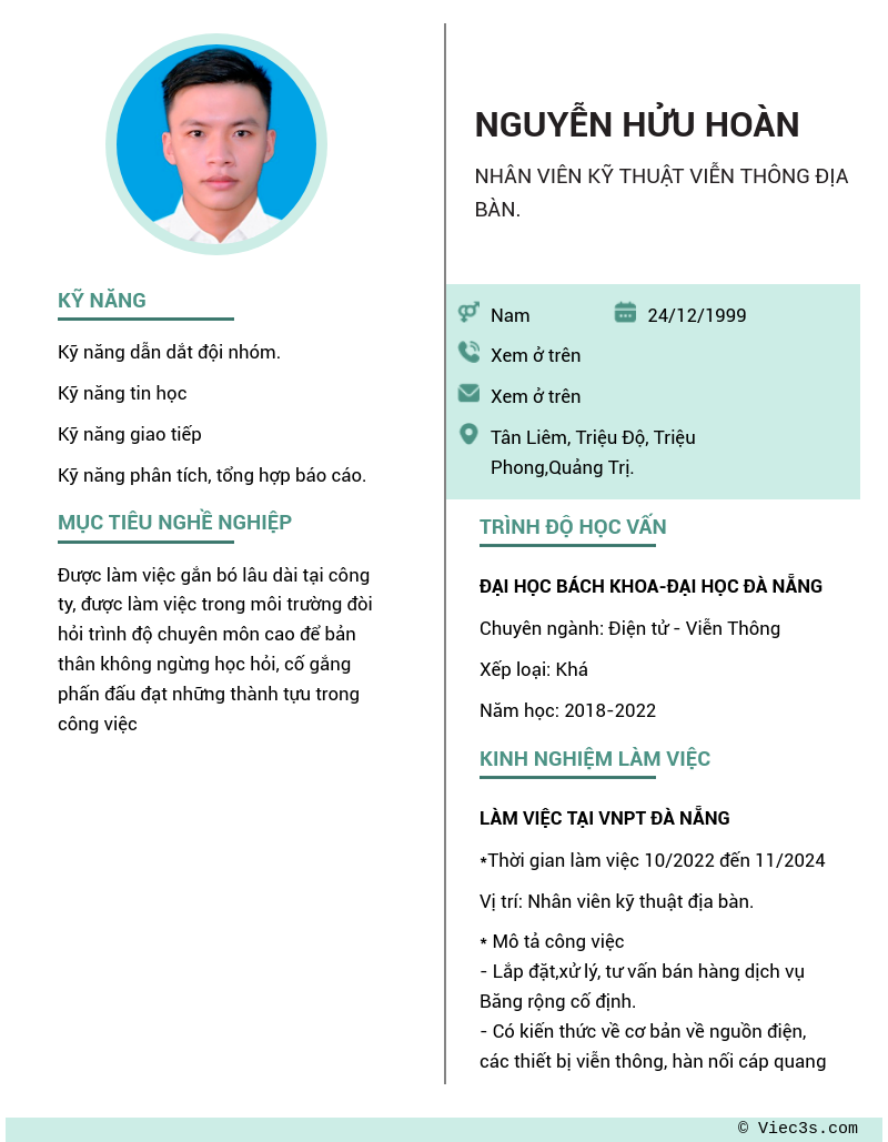 CV ứng viên