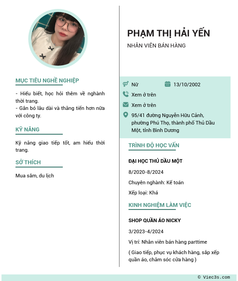 CV ứng viên