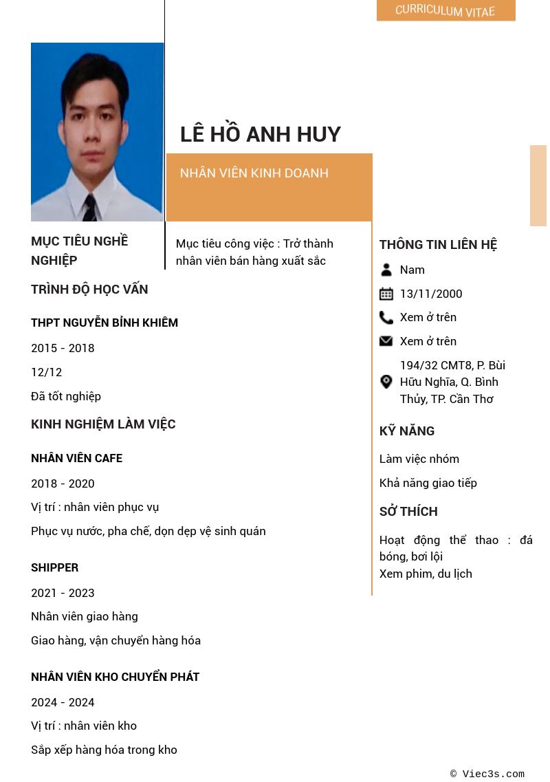 CV ứng viên