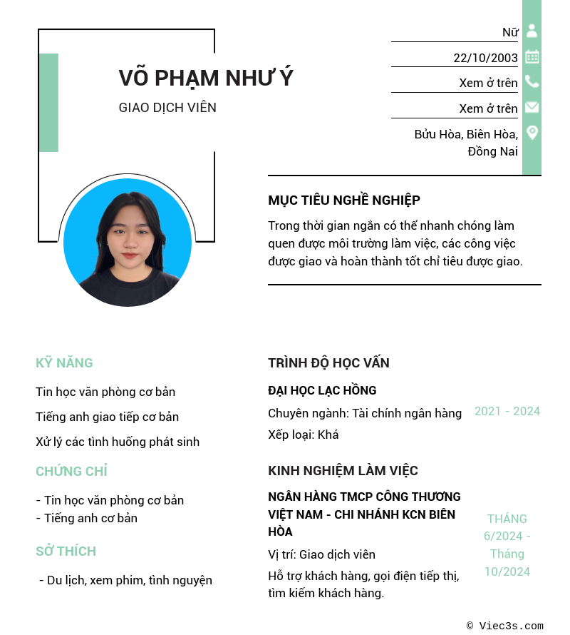 CV ứng viên