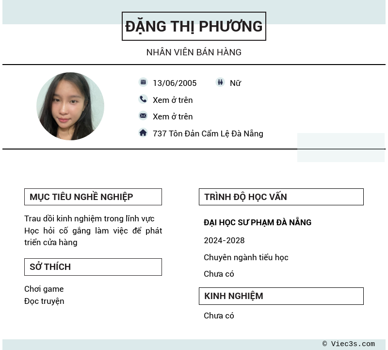 CV ứng viên