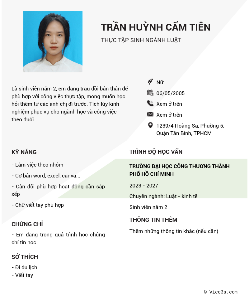 CV ứng viên