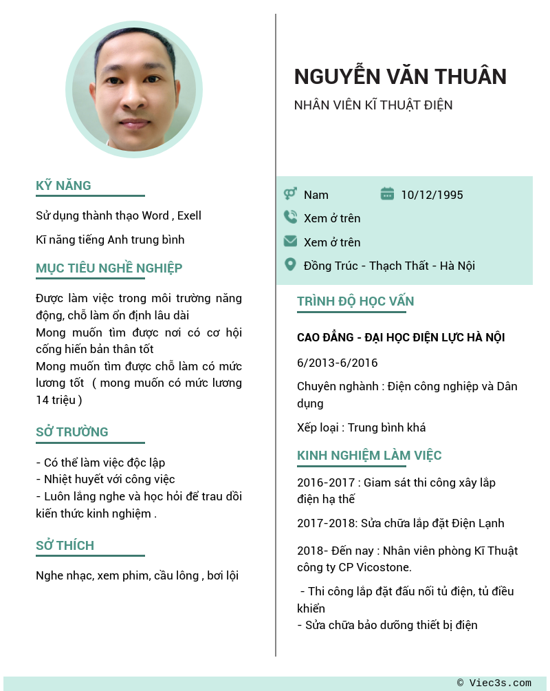 CV ứng viên