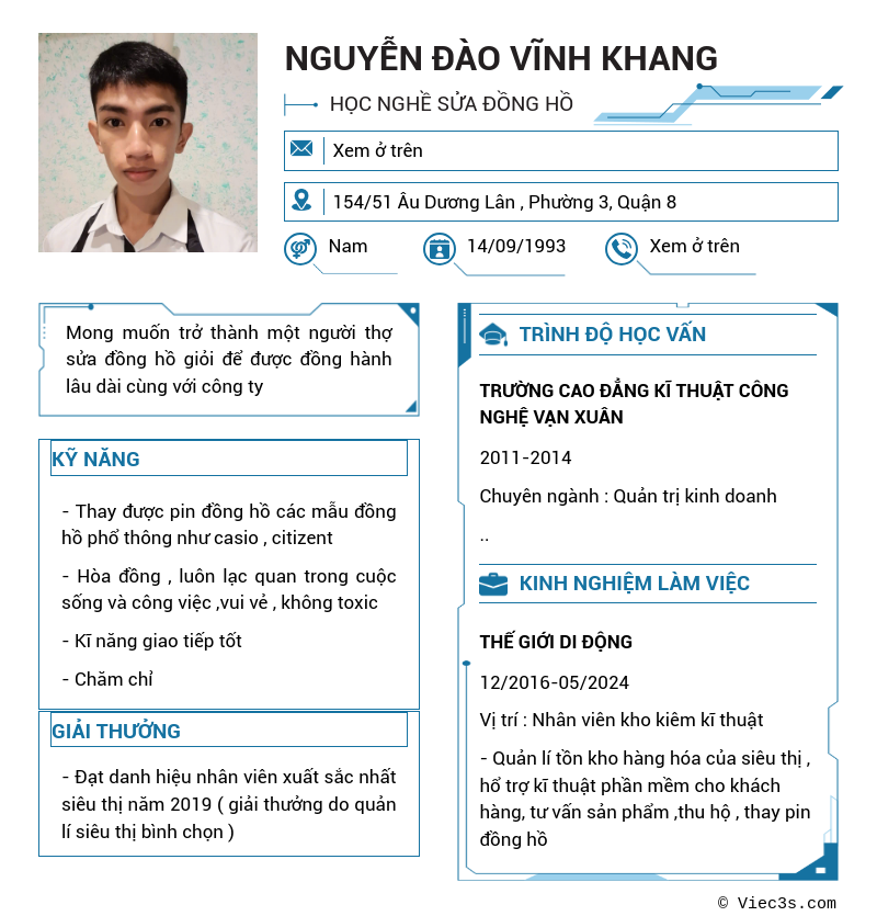 CV ứng viên