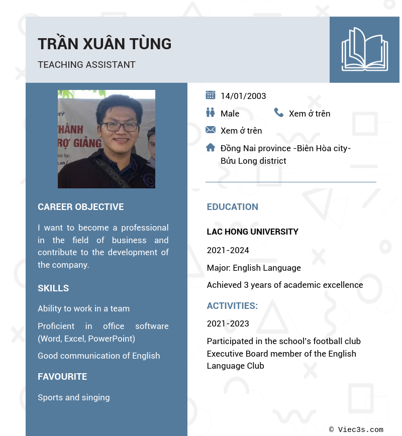 CV ứng viên