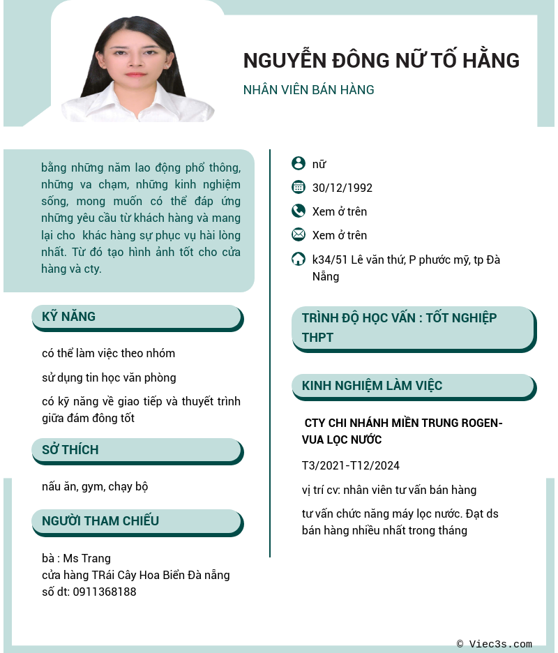 CV ứng viên