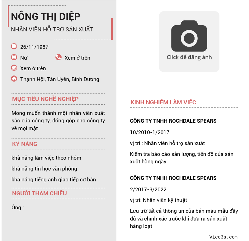 CV ứng viên