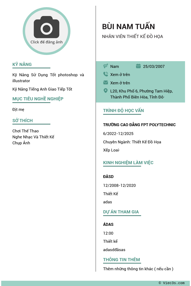 CV ứng viên