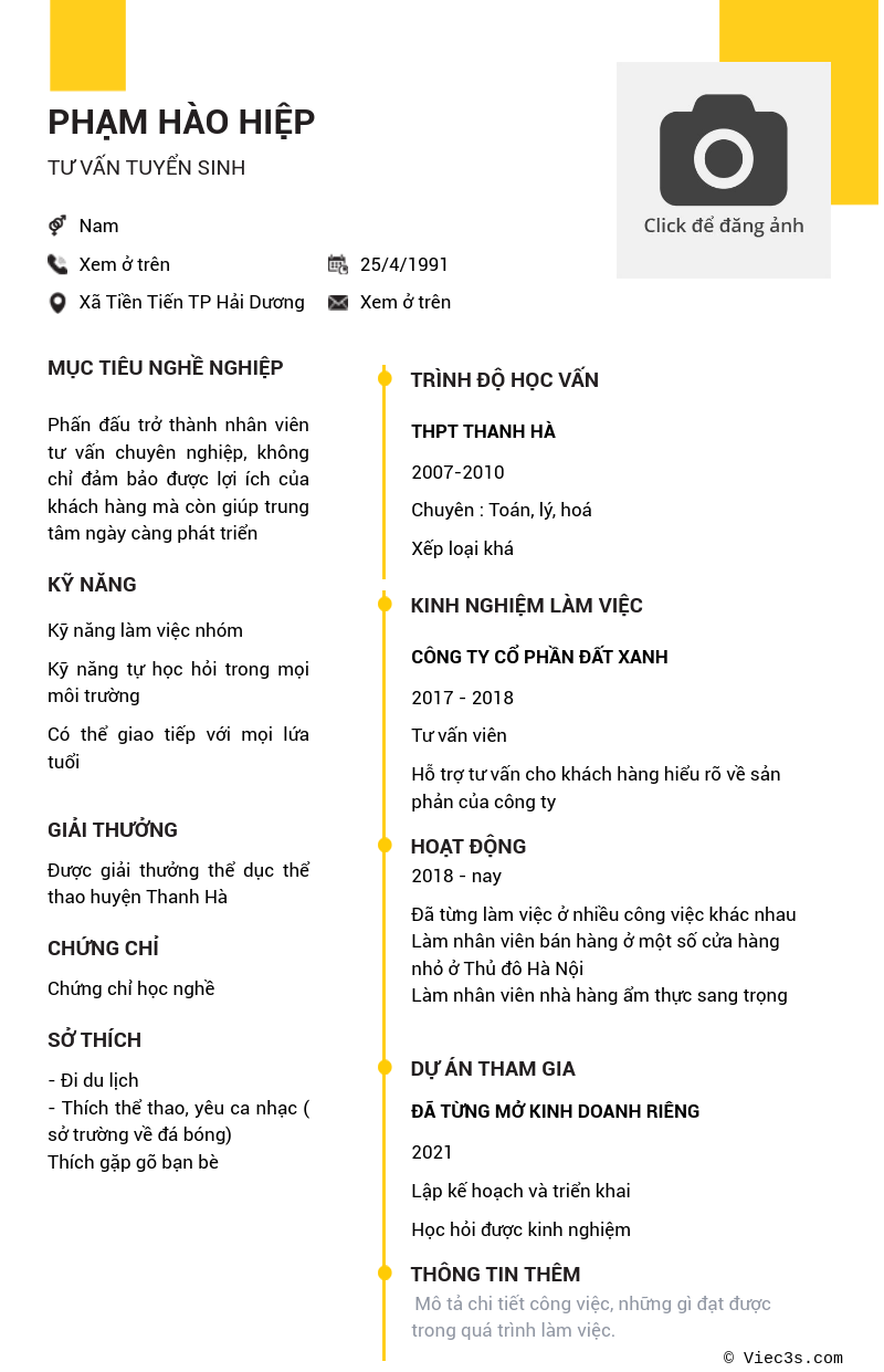 CV ứng viên