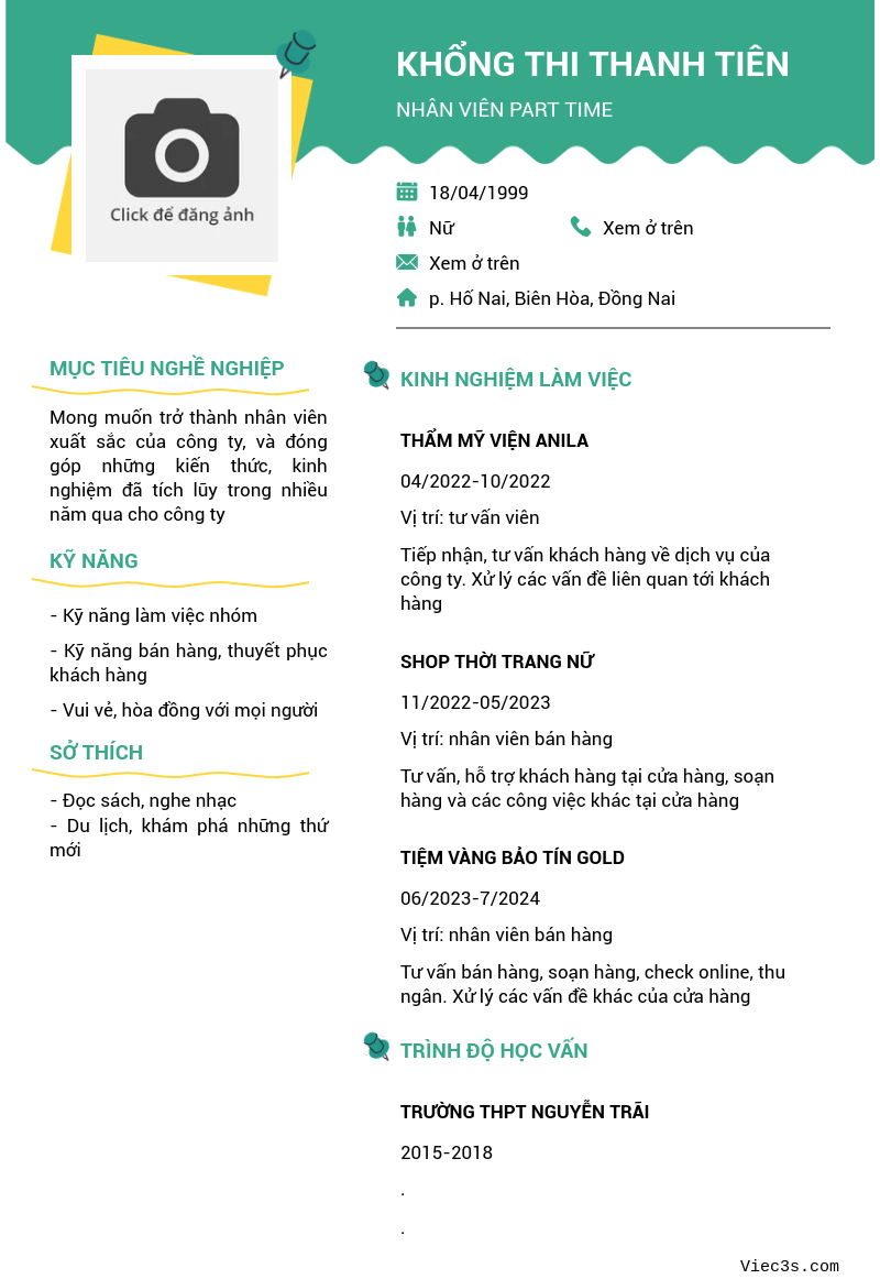 CV ứng viên