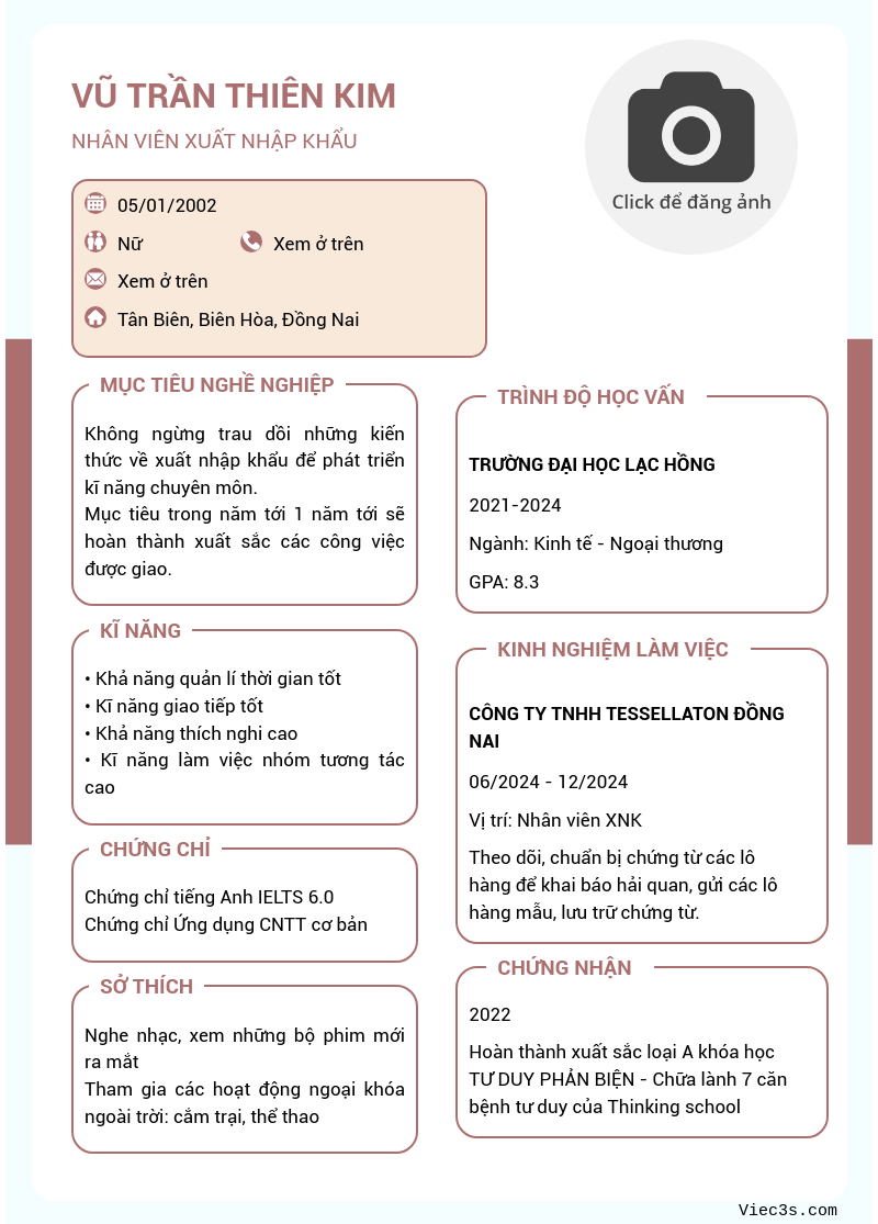 CV ứng viên