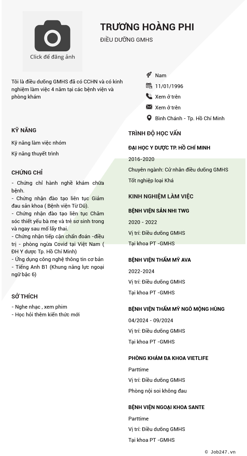 CV ứng viên