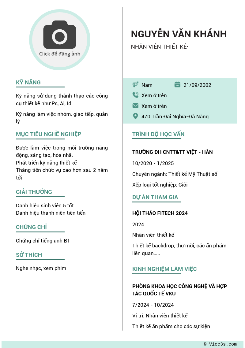 CV ứng viên