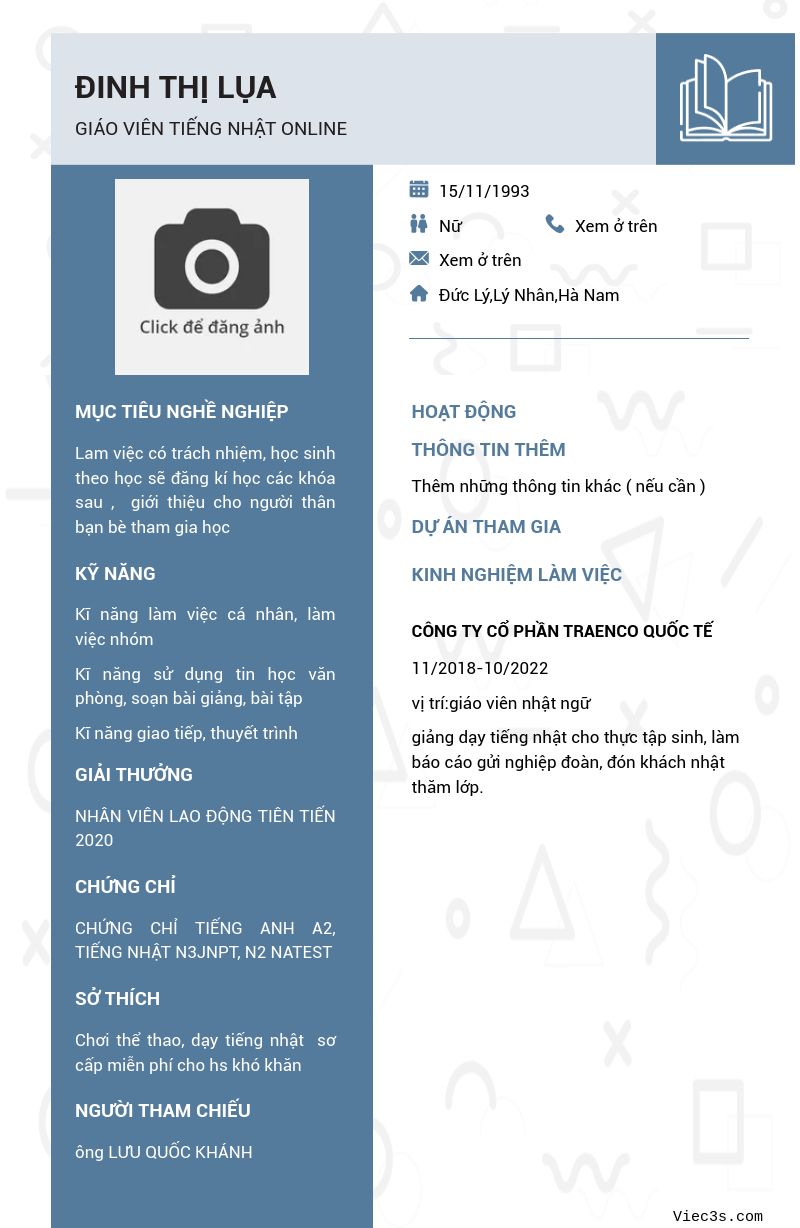 CV ứng viên