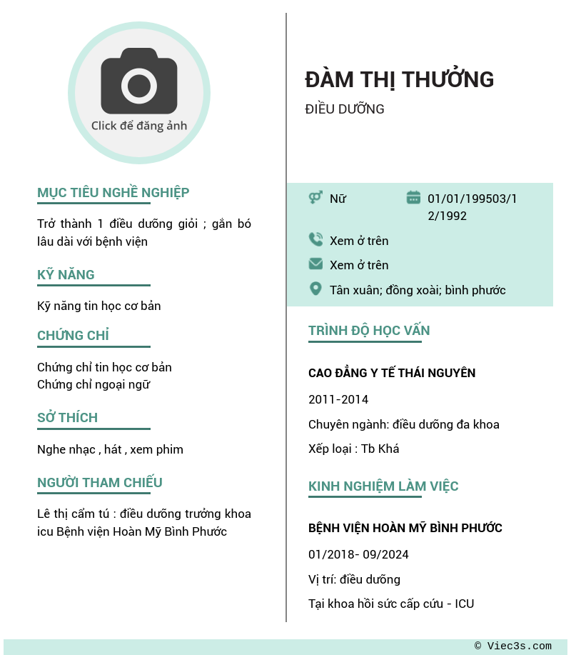 CV ứng viên