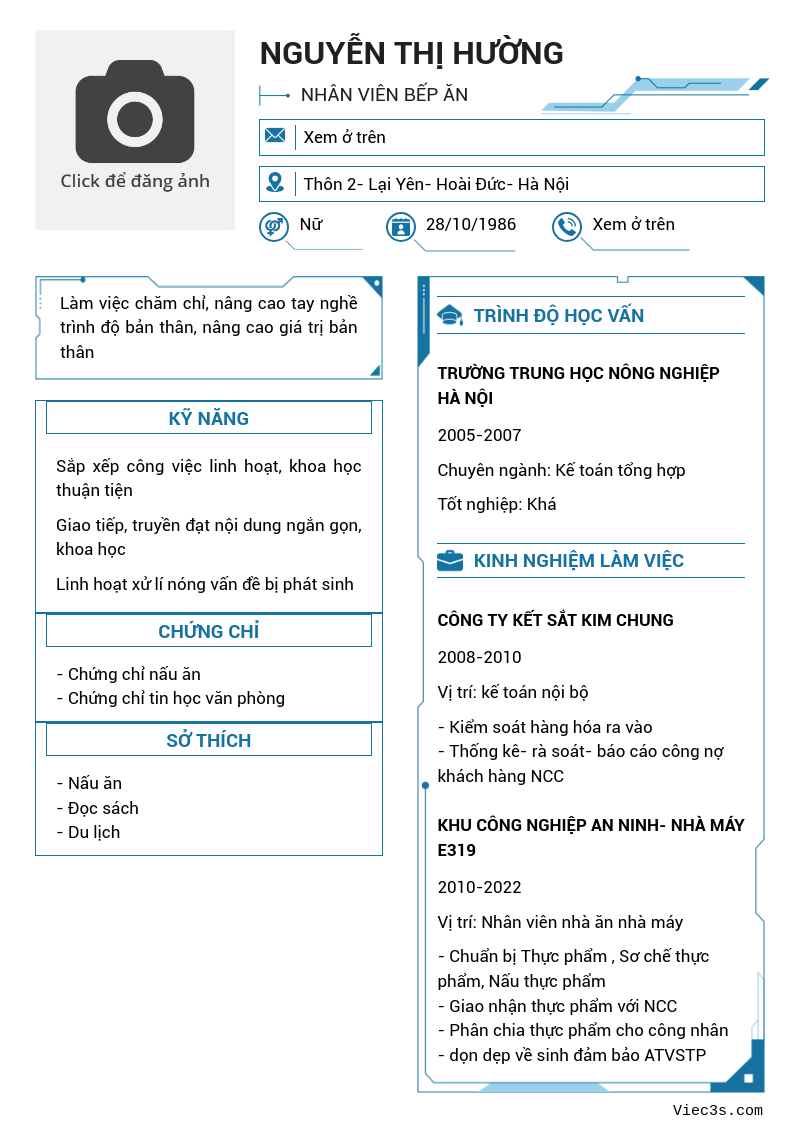 CV ứng viên