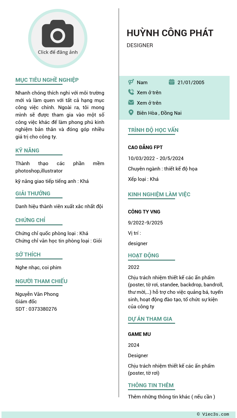 CV ứng viên