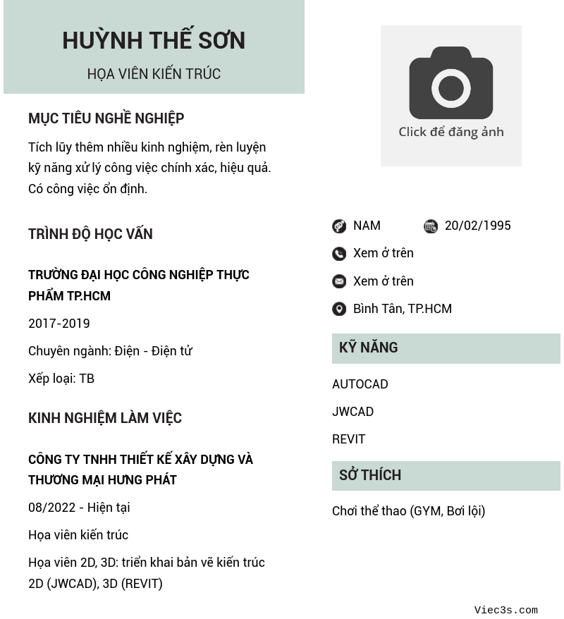 CV ứng viên