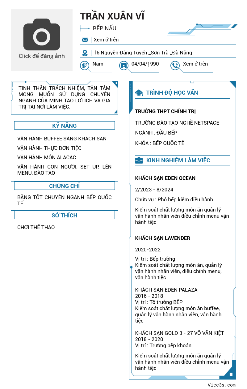 CV ứng viên