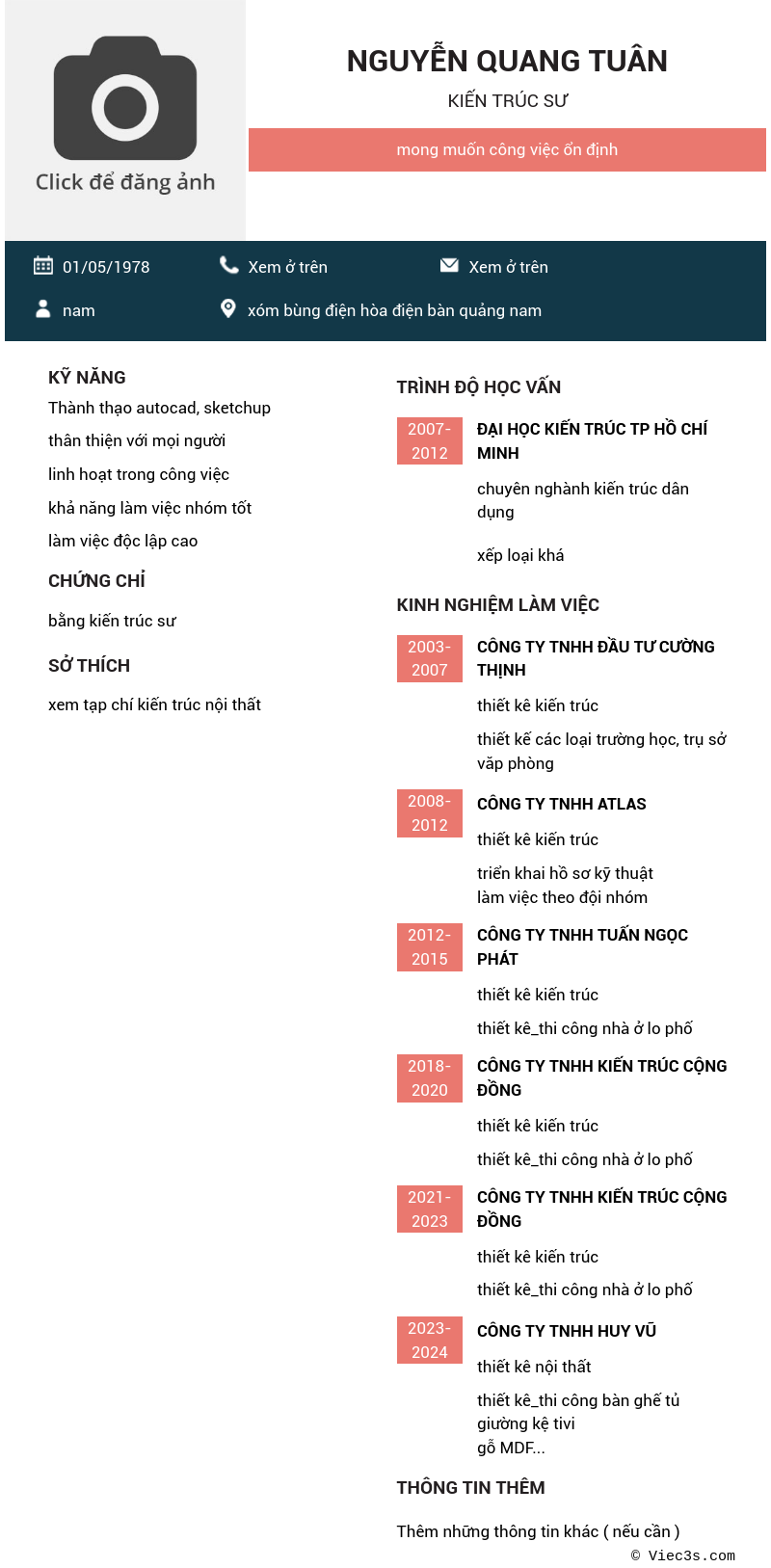 CV ứng viên