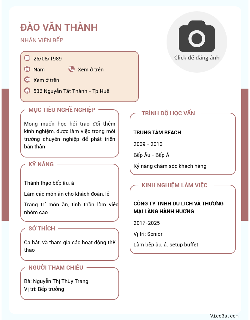 CV ứng viên
