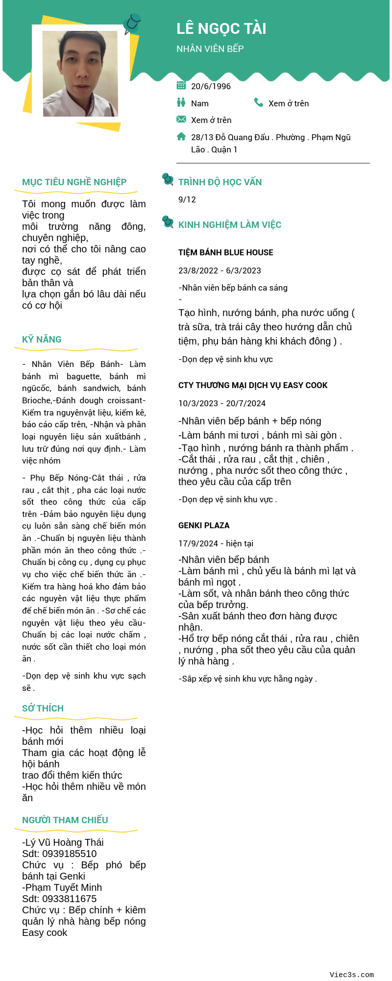 CV ứng viên