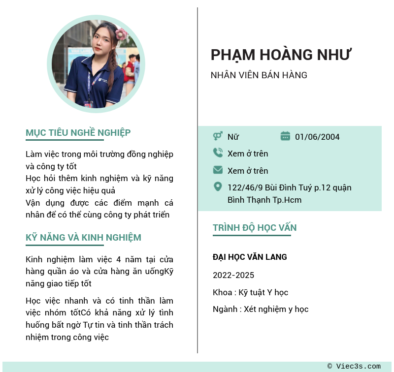 CV ứng viên