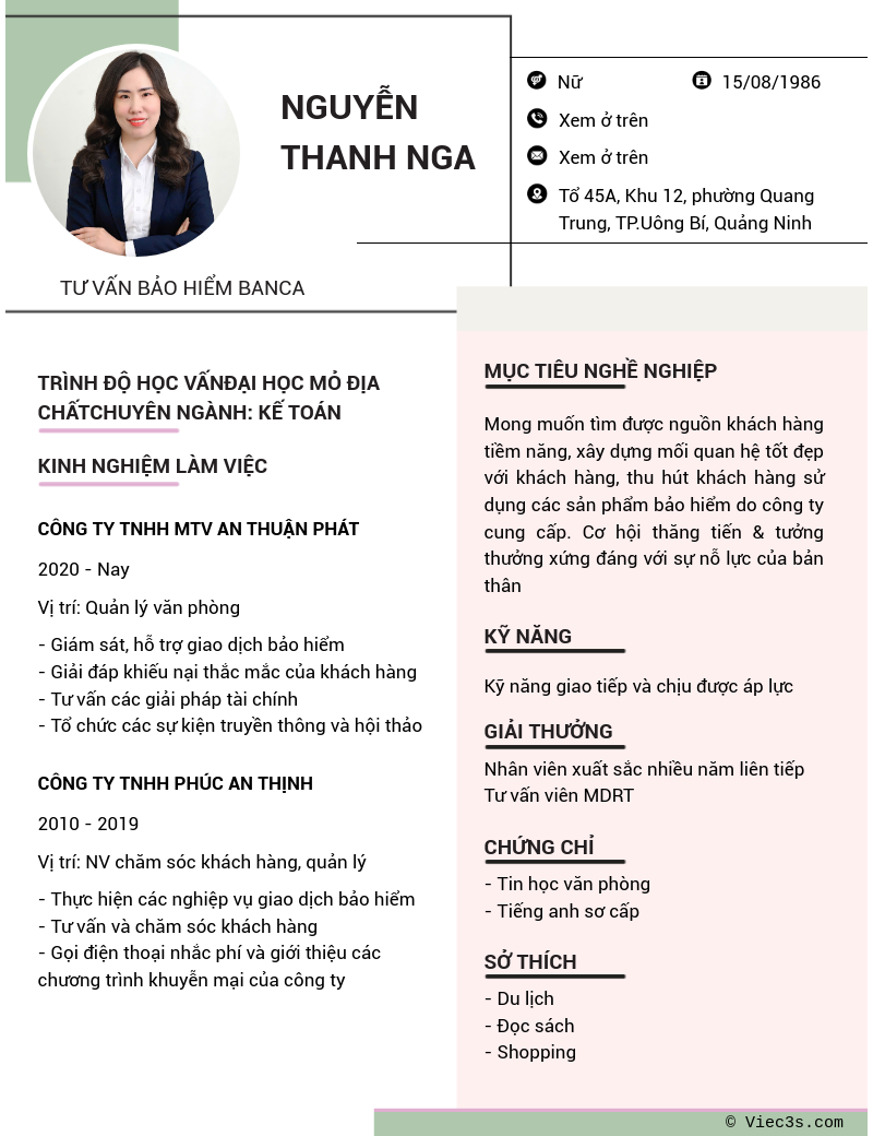 CV ứng viên
