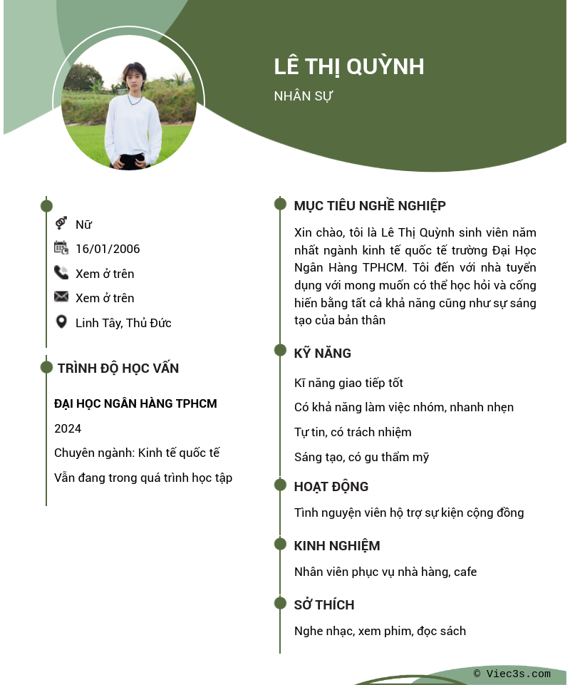 CV ứng viên